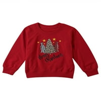 Božićni obiteljski pulover s dugim rukavima božićno drvce džemper džemperi