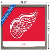 Crvena krila u Detroitu - plakat s logotipom na zidu, 14.725 22.375
