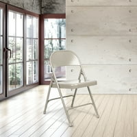 Metalna sklopiva stolica s okruglim naslonom iz kolekcije, siva, iz 4