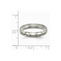 Prsten od polirane teksture od nehrđajućeg čelika