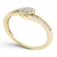 1 8CT TDW Diamond 10k Modni prsten od žutog zlata dijamant