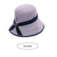 HesRoicy Summer Hat Čvrsta boja Anti-UV Dobosni križ protiv pucanja križanja vjetra, ležerni okrugli oblik, krema