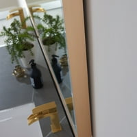 Vinnova Benevento 72 pravokutnik LED zidni nosač kupaonice ispraznost ogledalo zlatni okvir