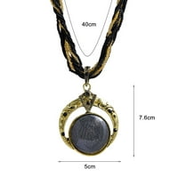Okrugla jedinstvena rezbarena boemska vintage ogrlica dama višeslojne perle Privjesak za privjesak privjesak nakit