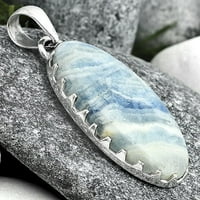 Prirodni plavi scheelit - nakit od srebrnog nakita Sterling Sterling SDP98388