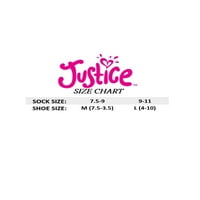 Čarape za posade Justice Girls, 8-pack, veličine M-l