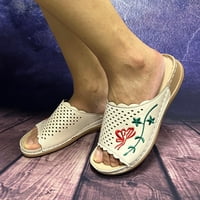 Ženske ljetne sandale s cvijećem, bez zatvaranja, Ležerne, klinovi s otvorenim prstima, prozračne ženske cipele