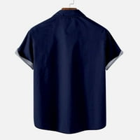 Muška plaža stilski ne-pozicionirani tiskani vrhovi casual gumbi okretni košulja s kratkim rukavima Bluza