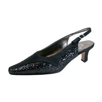 Oriana ženska široka širina haljina Slingback cipele crne 10,5