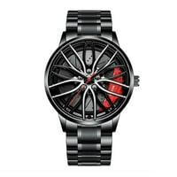 Muški satovi za Automobile, Vodootporni kvarcni ručni satovi od nehrđajućeg čelika, sportski muški satovi s dizajnom