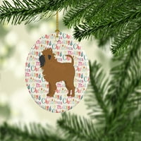 Affenpinscher keramički ukras sretan Božić