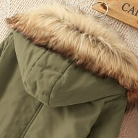 Zodggu zimski park kaputi za žene vrhovi midi kaput zip up hoodie jakna vitka s džepovima ženke vitke solidne