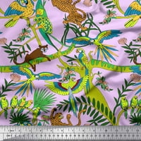 Soimoi pamučne grane tkanine od kambric, papiga i leopard džungla otisci tkanine od dvorišta široko