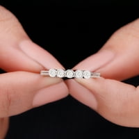 Ladies CT Diamond Promise Ring, Diamond Pet kameni prsten, okrugli rezani dijamantni prsten, dijamantni prsten
