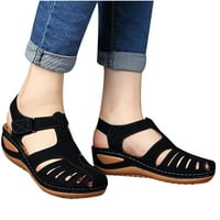 Ženske ljetne sandale, klinaste pete izvezene sandale papuče višebojne flip flops