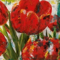 Plakat naslikanih tulipana od Katrine Craven