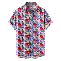 4. srpnja Muška havajska majica s grafičkim ovratnikom američke državne zastave 3-inčni Print ulična ležerna odjeća
