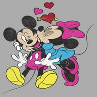 Majica s uzorkom Mickie & friends za dječake, Valentinovo, Ljubljenje Minnie Mouse, sportska majica' s