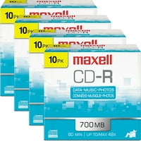 Maxell CD-R vretena, srebro, snop od 4