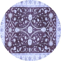 Tvrtka alt strojno pere okrugle apstraktne plave moderne unutarnje prostirke, 4' okrugle
