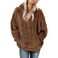 Ženski pulover od Šerpe s dugim rukavima, lepršava majica, Ležerne široke lepršave majice s džepovima, donje rublje