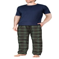 Muški san kratki rukavi flanel pidžama set hlača