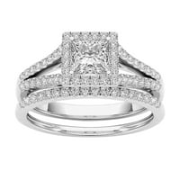 Pgeraug Pokloni za žene par prstenovi Zlatni umetnuti cirkonski prsten klasični nakitni prsten prsten srebro