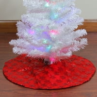 Mini suknja od 20 crvene šljokice s uzorkom snježne pahulje za božićno drvce