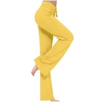 Ženske hlače na rasprodaji ženske široke hlače visokog struka tajice za vježbanje casual hlače joga hlače povratak