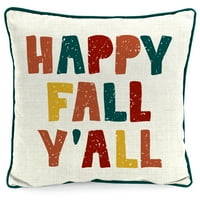 Osnove Happy Fall Y'll Reverzibilni jastuk za bacanje na otvorenom, 16