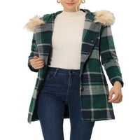Jedinstvene ponude ženska zimska kapuljača kaputa jakna s krznom kapuljačom nadmašena