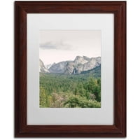 Zaštitni znak likovna umjetnost 'Yosemite Valley 2' platno umjetnost Ariane Moshayedi, bijela mat, drveni okvir