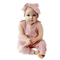 Dezsed novorođenčad odjeća za dojenčad solidna gumba bez rukava.