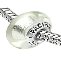 Pacific Charms Sterling Silver Core staklena staklena kuglica - Atlantis Pearl