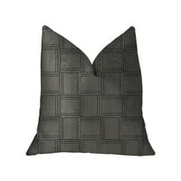 Crna umjetna kožna jastuka luksuznog bacanja 26in 26in