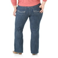Ženski vitki rastezljivi bootcut jean
