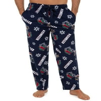 Muške pidžama hlače u Super mekanom mikroflisu s blagdanskim printom u HD-u