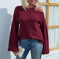 Ženski džemper ženski casual udoban modni pulover s dugim rukavima s dugim rukavima
