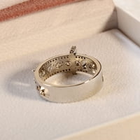 Yubnlvae Rings Pribor za osobnost jednostavna retro umetnula višebojni nakit s višebojnim prstenom od rinestona
