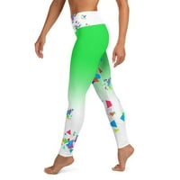 Bijele i zelene joga hlače za žene joge gamaše za žene guza dizanje trbuha kontrola zelene gamašice za vježbanje
