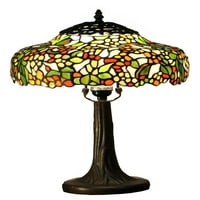 1-lagana stolna svjetiljka od višebojnog drveta u stilu Tiffani