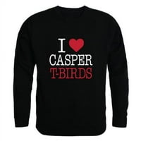 Republika 552-625-HGY- Casper College Thunderbirds volim majicu za posadu, Heather Grey- velika