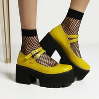 Sandale s visokom potpeticom, sandale za žene, ženske kožne cipele s kopčom s remenom u britanskom stilu, Ležerne