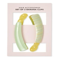 Nema granica ženskih isječaka za kosu od banane, 2-pack