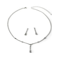 Srebrni kristalni rhineston u ogrlici T oblika s nakitama nakita nakita od kristala kristala