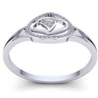 Prirodni dijamant okruglog reza od 0,5 karata, ženski zaručnički prsten za mladence s listovima od 10 karatnog