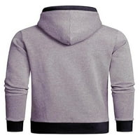 Muška ležerna jednobojna majica s kapuljačom U donjem rublju, udoban pulover s dugim rukavima, Muške sportske