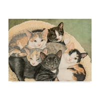 Zaštitni znak likovne umjetnosti 'Gracies Kittens' platno umjetnost Jan Benza