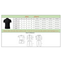 Wendunide Polo majice za muškarce modno casual Sports Solid Color Stalk Collar Kratki rukavi Košulja gornja bluza