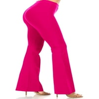 Ženske osnovne Ležerne udobne rastezljive hlače visokog struka s velikim strukom